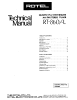 Rotel RT-860-860L - Technical manual 